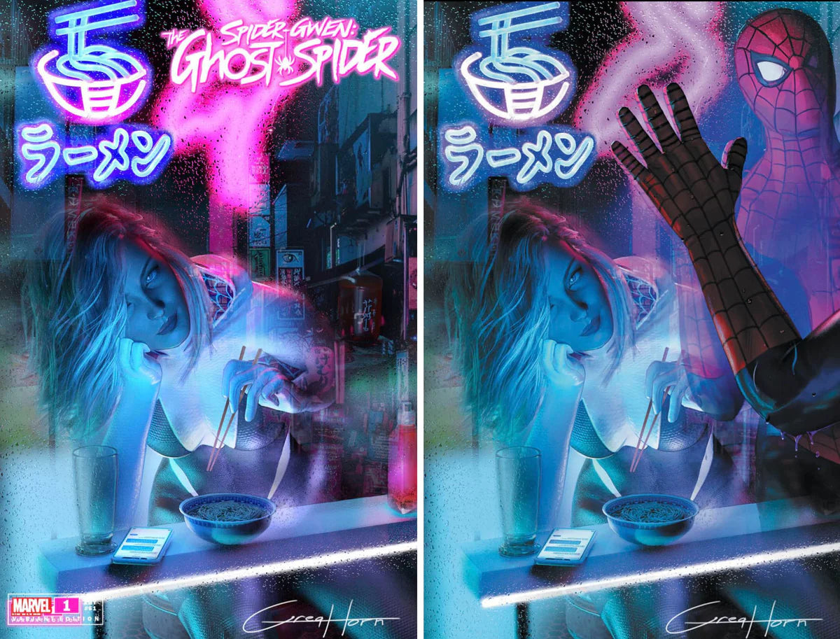 SPIDER-GWEN: THE GHOST-SPIDER #1 TRADE & VIRGIN SET GREG HORN EXCLUSIVE